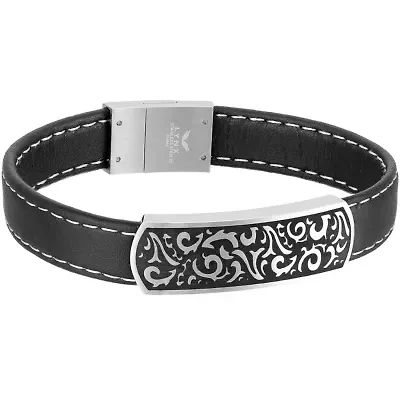 Mens Sterling Silver 8 1/2 Inch Solid Id Bracelet