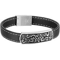 Mens Sterling Silver 8 1/2 Inch Solid Id Bracelet