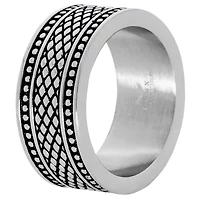 Mens 9M Sterling Silver Band