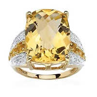 Womens Genuine Gemstone Sterling Silver Cocktail Ring