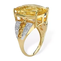 Womens Genuine Gemstone Sterling Silver Cocktail Ring