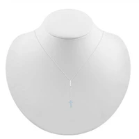 Womens Blue Topaz Sterling Silver 18 Inch Y Necklace