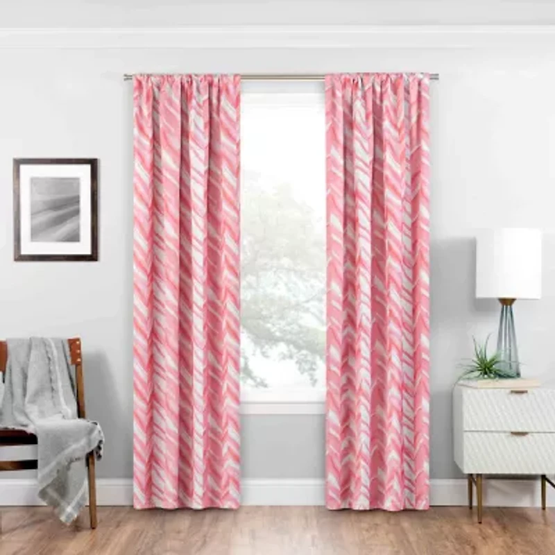 Eclipse Haley Rod Pocket Light-Filtering Single Curtain Panel
