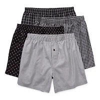 Stafford Woven Mens 4 Pack Boxers 302600