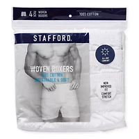 Stafford Woven Mens 4 Pack Boxers 302600