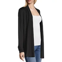Liz Claiborne Womens Long Sleeve Open Front Cardigan