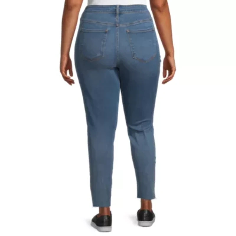 a.n.a Womens Plus Mid Rise Stretch Fabric Skinny Fit Jegging Jean