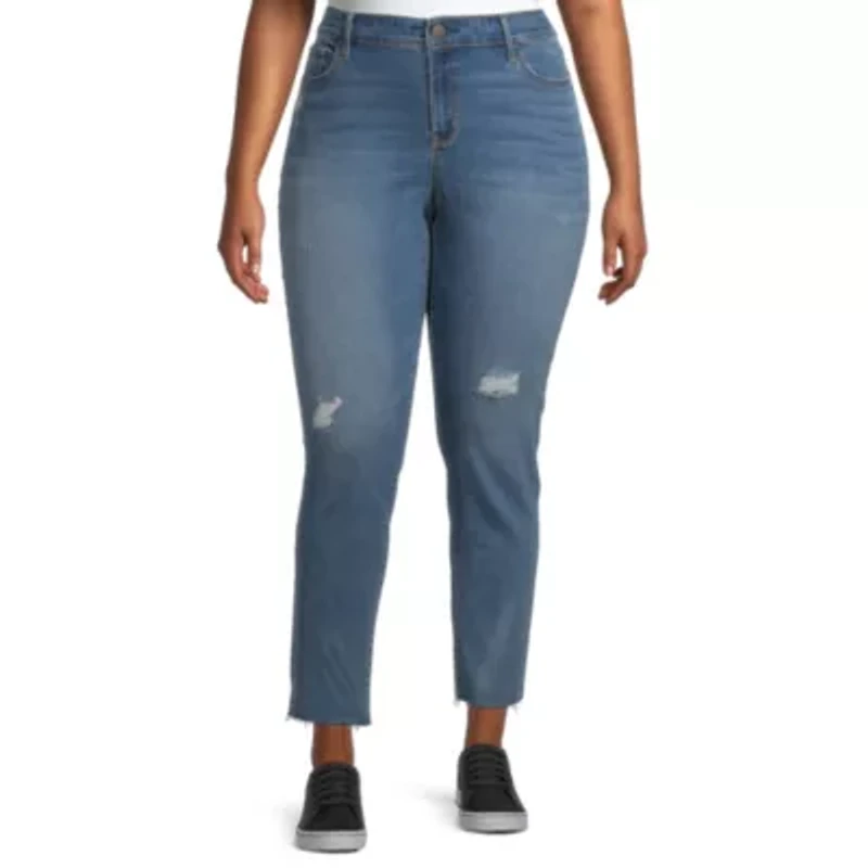 a.n.a Womens Plus Mid Rise Stretch Fabric Skinny Fit Jegging Jean