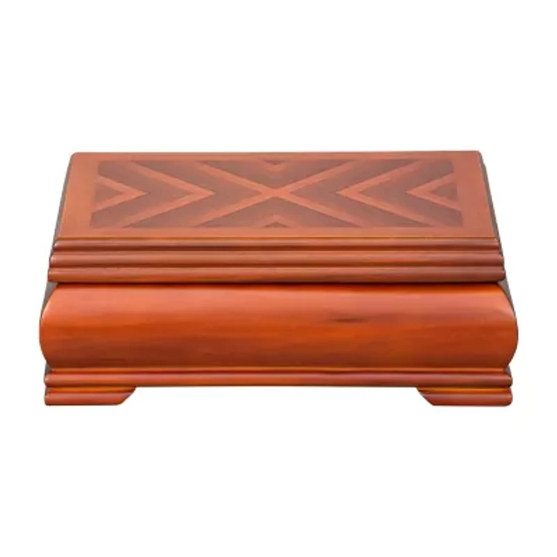 Mele and Co Carmen Walnut-Finish Jewelry Box