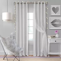 Elrene Home Fashions Aurora Grommet Top Light-Filtering Single Curtain Panel
