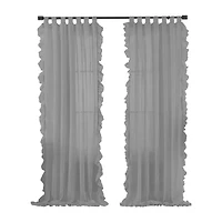 Elrene Home Fashions Bella Tab Top Sheer Single Curtain Panel