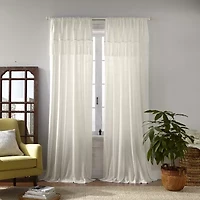 Elrene Home Fashions Calypso Rod Pocket Light-Filtering Single Curtain Panel