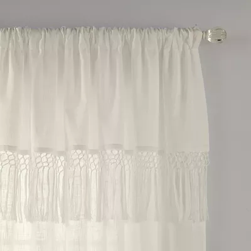 Elrene Home Fashions Calypso Rod Pocket Light-Filtering Single Curtain Panel