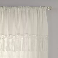 Elrene Home Fashions Calypso Rod Pocket Light-Filtering Single Curtain Panel