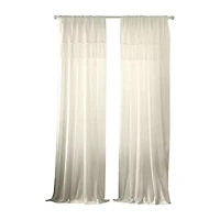 Elrene Home Fashions Calypso Rod Pocket Light-Filtering Single Curtain Panel