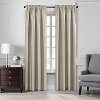 Elrene Home Fashions Colette Rod Pocket Energy Saving Blackout Single Curtain Panel
