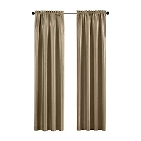 Elrene Home Fashions Colette Rod Pocket Energy Saving Blackout Single Curtain Panel