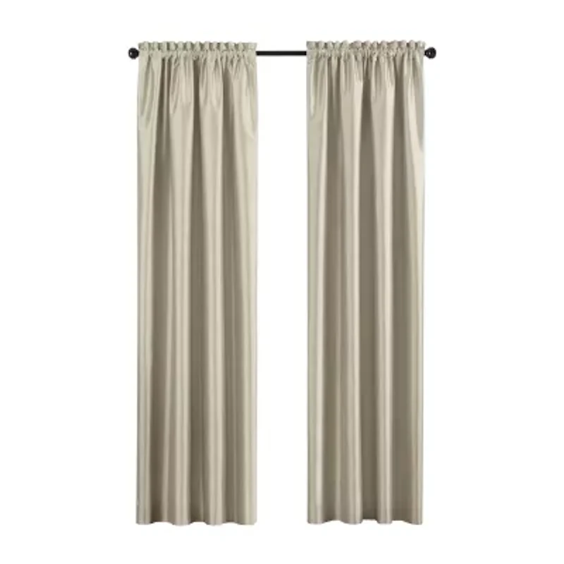 Elrene Home Fashions Colette Rod Pocket Energy Saving Blackout Single Curtain Panel