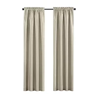 Elrene Home Fashions Colette Rod Pocket Energy Saving Blackout Single Curtain Panel