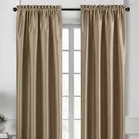 Elrene Home Fashions Colette Rod Pocket Energy Saving Blackout Single Curtain Panel