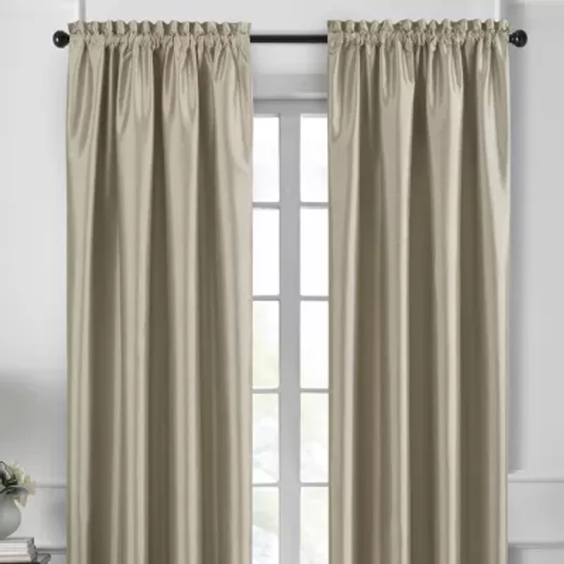 Elrene Home Fashions Colette Rod Pocket Energy Saving Blackout Single Curtain Panel