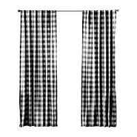 Elrene Home Fashions Farmhouse Living Buffalo Check Rod Pocket Back Tab Light-Filtering Single Curtain Panel