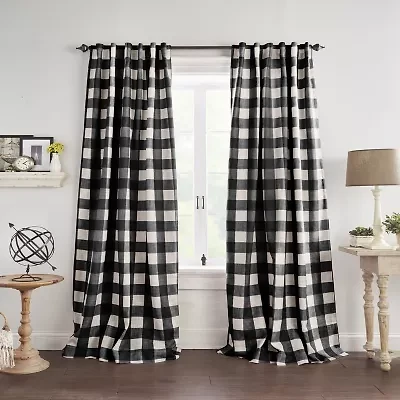 Elrene Home Fashions Grainger Rod Pocket Back Tab Energy Saving Blackout Single Curtain Panel