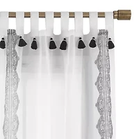 Elrene Home Fashions Shilo Tab Top Sheer Single Curtain Panel