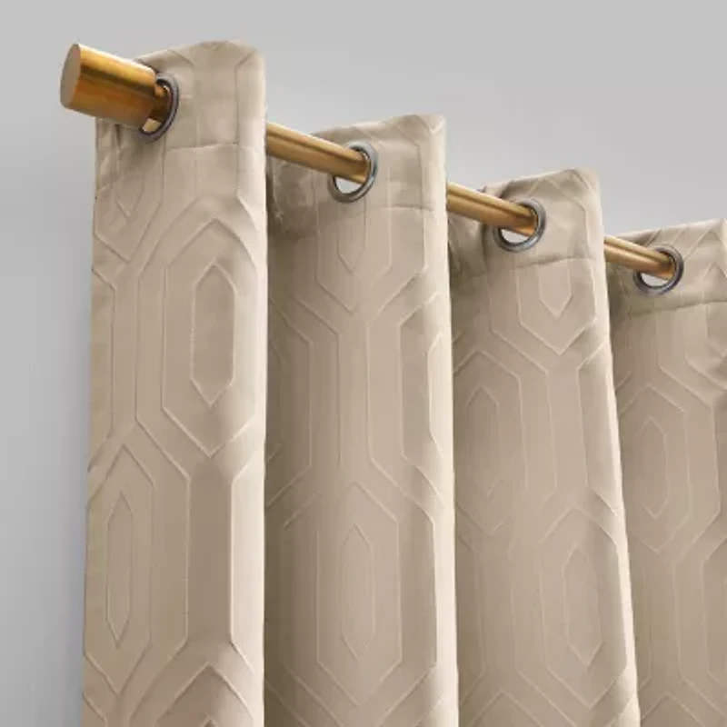 Elrene Home Fashions Huxley Grommet Top Energy Saving Blackout Single Curtain Panel