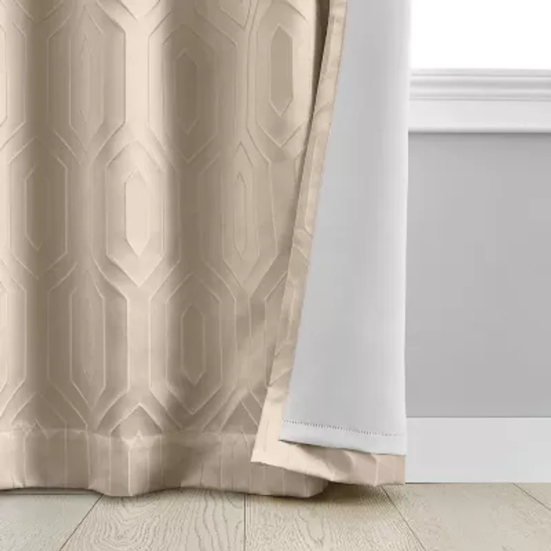 Elrene Home Fashions Huxley Grommet Top Energy Saving Blackout Single Curtain Panel