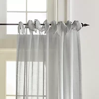 Elrene Home Fashions Vienna Tie Top Sheer Single Curtain Panel