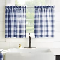 Elrene Home Fashions Farmhouse Living Buffalo Check 2-pc. Rod Pocket Window Tier