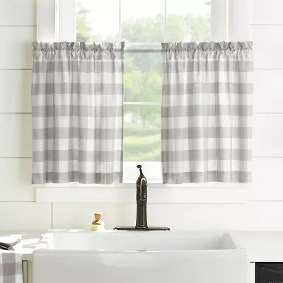 Elrene Home Fashions Farmhouse Living Buffalo Check 2-pc. Rod Pocket Window Tier