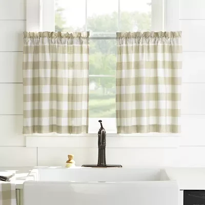 Elrene Home Fashions Farmhouse Living Buffalo Check 2-pc. Rod Pocket Window Tier