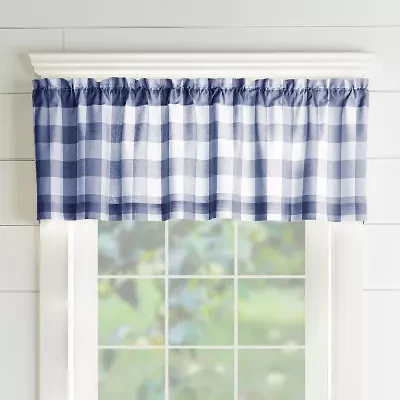 Elrene Home Fashions Farmhouse Living Buffalo Check Rod Pocket Valance