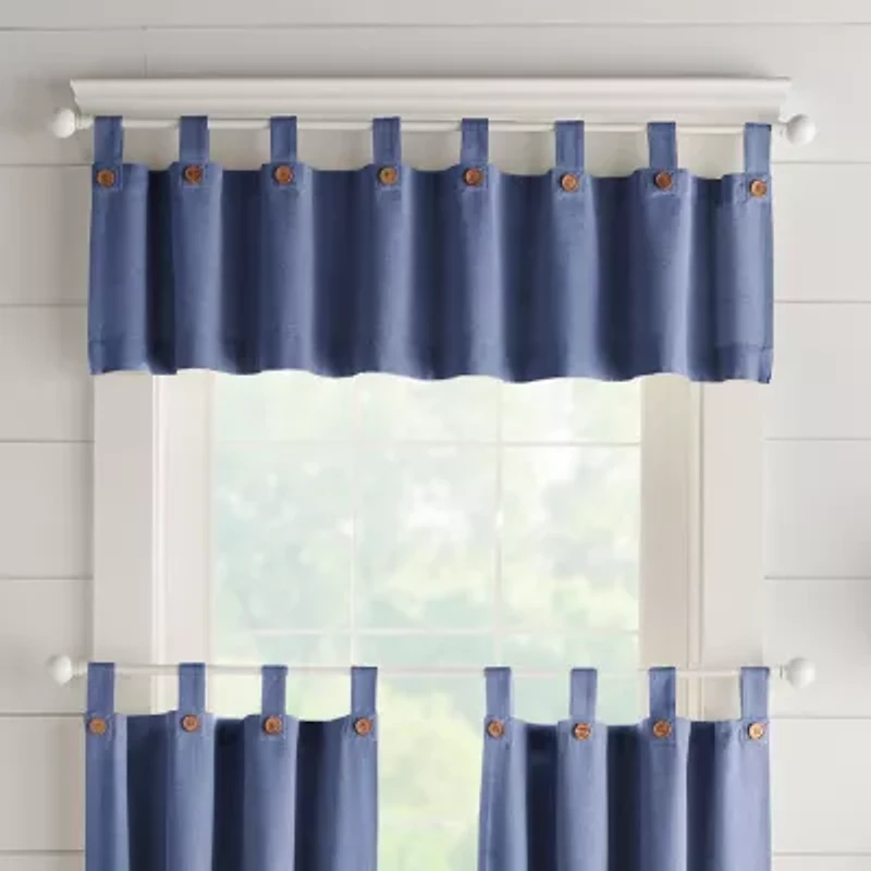 Elrene Home Fashions Tucker Solid Tab Top Valance
