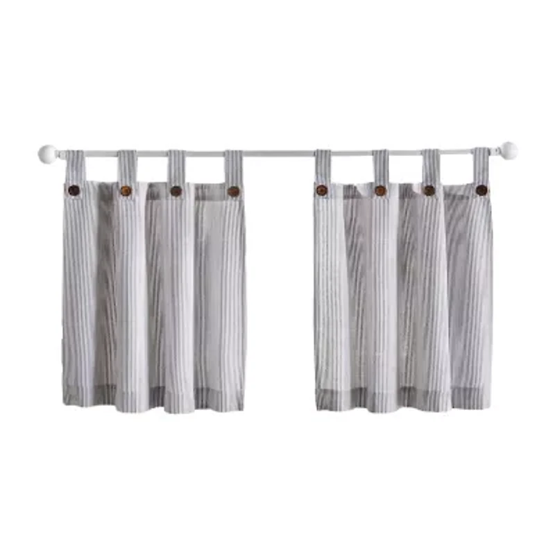 Elrene Home Fashions Tucker Stripe 2-pc. Tab Top Window Tier
