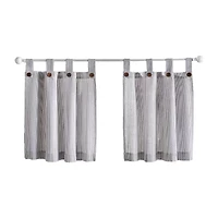 Elrene Home Fashions Tucker Stripe 2-pc. Tab Top Window Tier