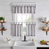 Elrene Home Fashions Tucker Stripe 2-pc. Tab Top Window Tier