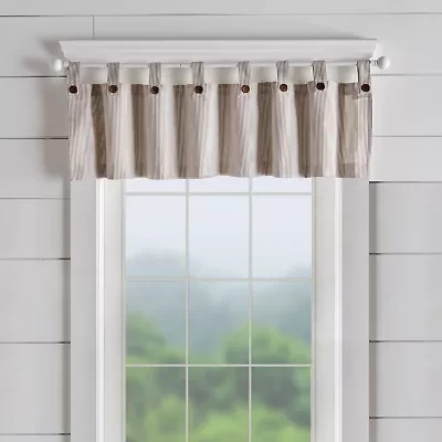 Elrene Home Fashions Tucker Stripe Tab Top Valance
