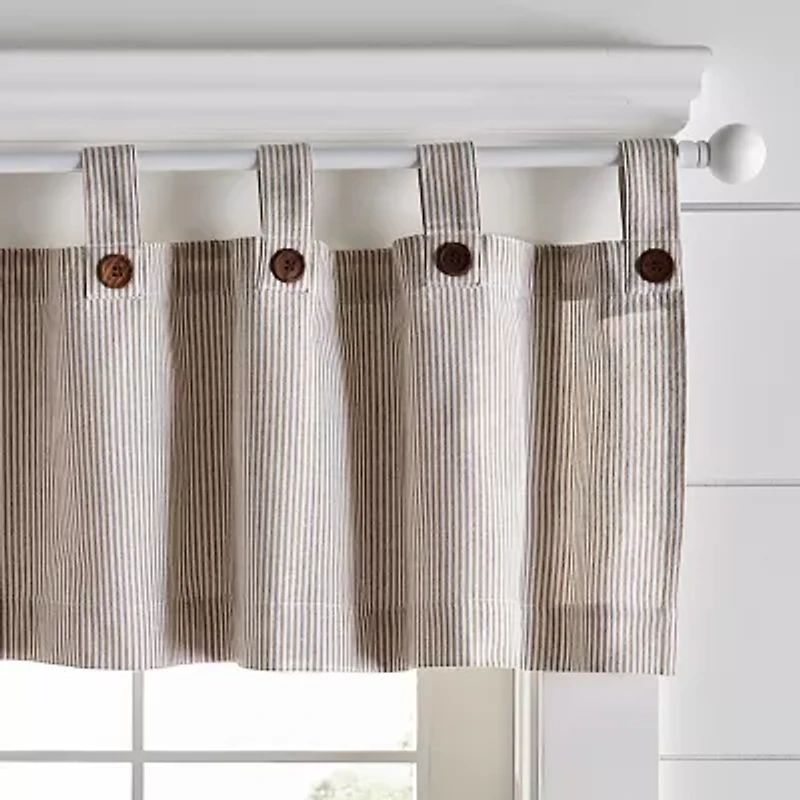 Elrene Home Fashions Tucker Stripe Tab Top Valance
