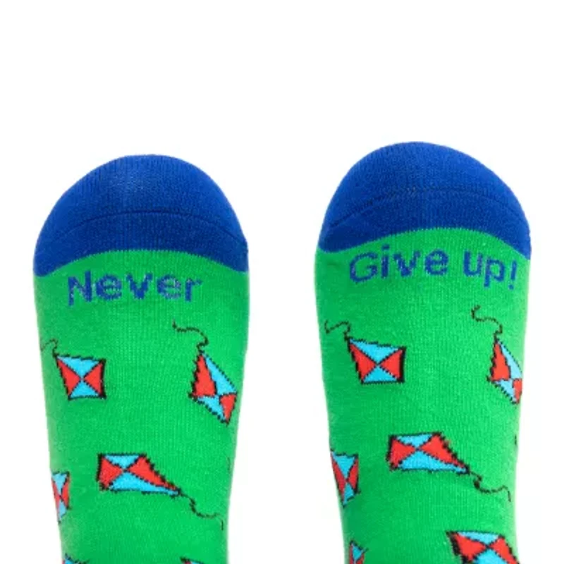 Beedlebug Easy Pull On Little & Big Kid Unisex Adaptive 1 Pair Crew Socks