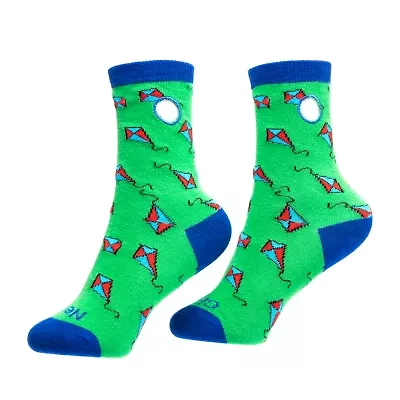 Beedlebug Easy Pull On Little & Big Kid Unisex Adaptive 1 Pair Crew Socks