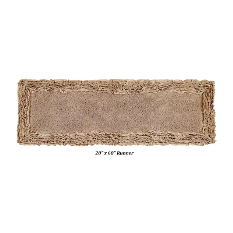 Better Trends Shaggy Border Mat Bath Rug