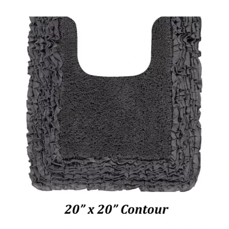 Better Trends Shaggy Border Mat Bath Rug