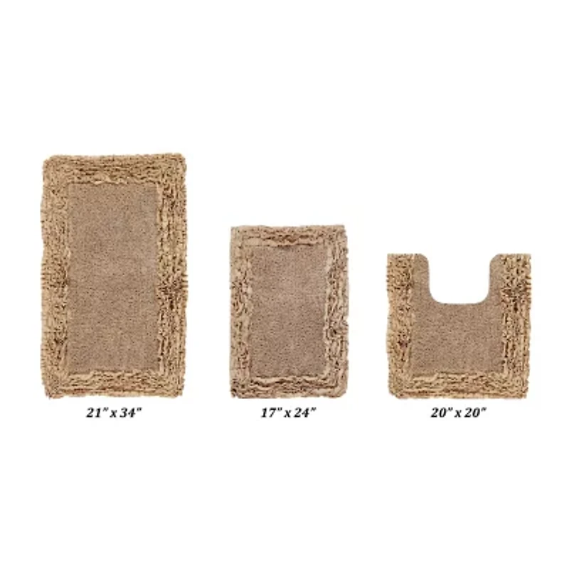 Better Trends Shaggy Border Mat Bath Rug