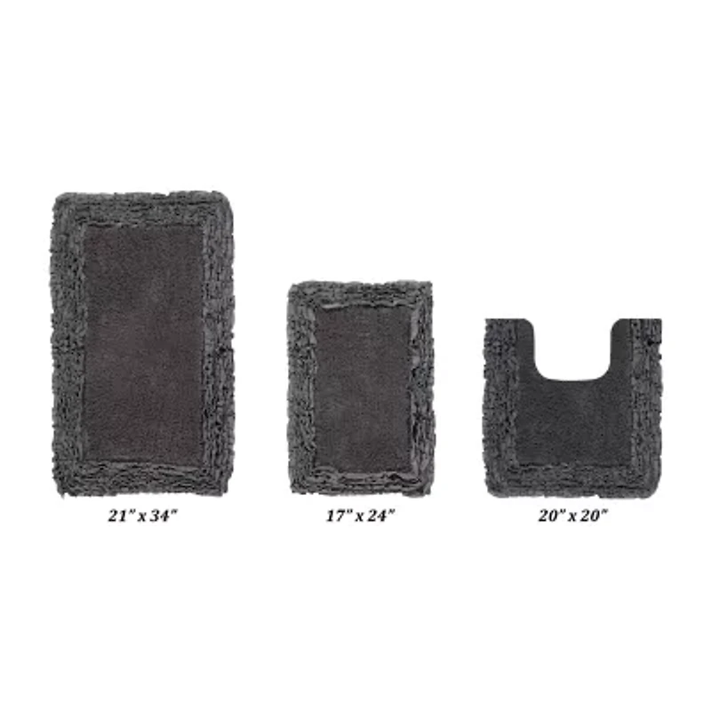Better Trends Shaggy Border Mat Bath Rug