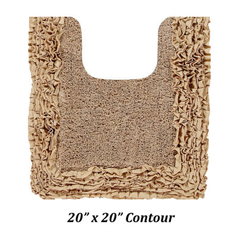 Better Trends Shaggy Border Mat Bath Contour Rug