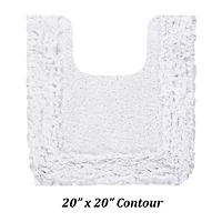 Better Trends Shaggy Border Mat Bath Contour Rug