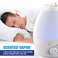 Bell + Howell Ultrasonic Color Changing Humidifier and Aroma Diffuser